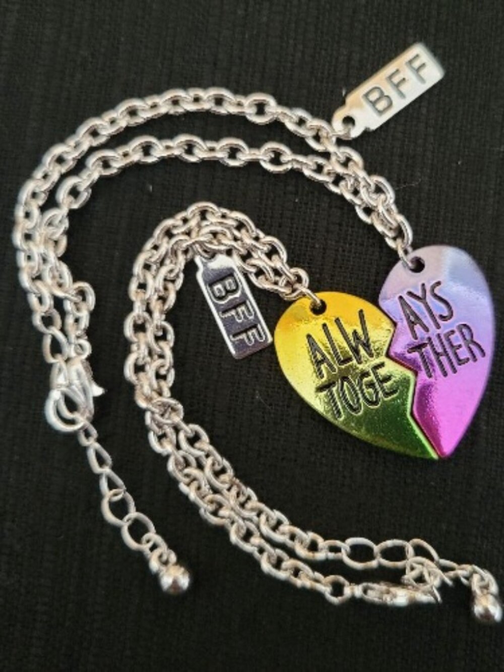 Best Friends Forever Turquoise Pink and Silver Bracelets